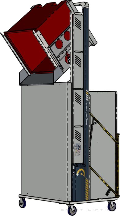 MD2700N-B // MegaDumper 2700mm bin lifter for ~1200x1200mm bulk bins, 24V/40Ah battery