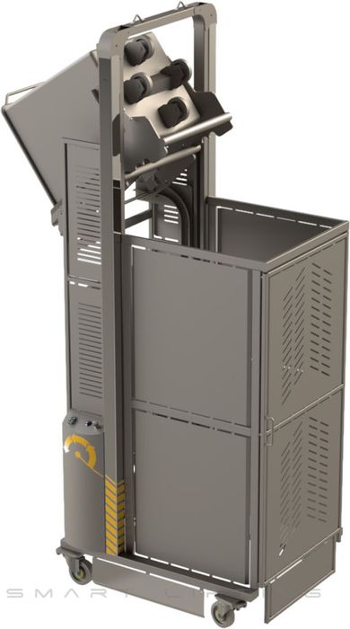 DMS1800D-3 // Dumpmaster SS 1800mm bin lifter for 200L-300L Eurobins, 400V 3-ph mains