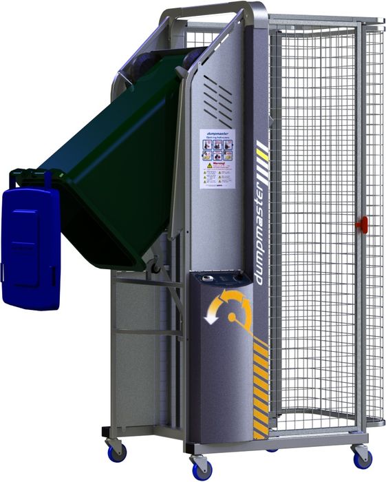 DM1200-B // Dumpmaster 1200mm bin lifter for 80L-240L wheelie bins, 24V/20Ah battery