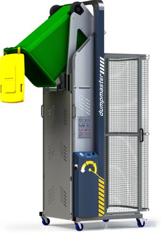 DM1800-B // Dumpmaster 1800mm bin lifter for 80L-240L wheelie bins, 24V/20Ah battery