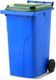 MGB240-BG // Simpro 240L Wheelie Bin, Blue/Green HDPE, with 2x 200mm outset wheels
