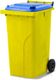 MGB240-YB // Simpro 240L Wheelie Bin, Yellow/Blue HDPE, with 2x 200mm outset wheels