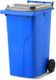 MGB240-BS // Simpro 240L Wheelie Bin, Blue/Silver HDPE, with 2x 200mm outset wheels