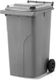 MGB240-SS // Simpro 240L Wheelie Bin, Silver HDPE, with 2x 200mm outset wheels