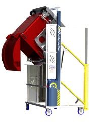 MD1200-B // MegaDumper 1200mm bin lifter for 80L-1100L wheelie bins, 24V/40Ah battery