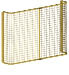 Safety Door, MD swing-up, mesh, yellow powdercoat (MD series)