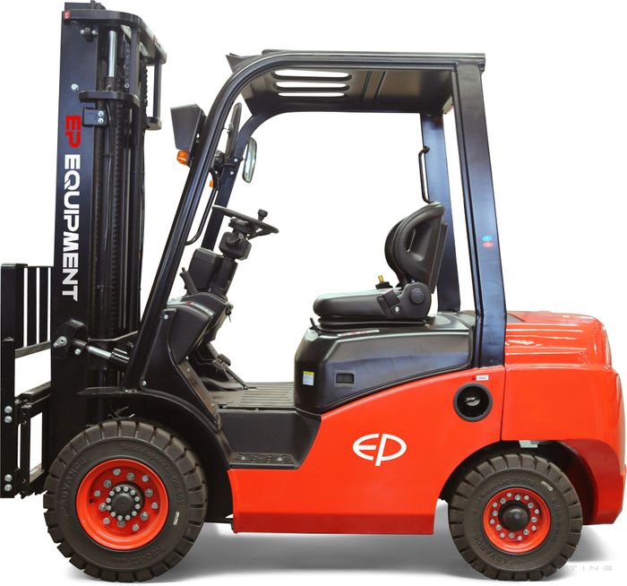 CPCD25T8-4800 // Diesel 2.5t yard forklift with Mitsubishi S4S engine and 4.8m triplex mast