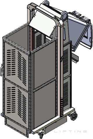 DMS1800-3 // Dumpmaster SS 1800mm bin lifter for 80L-240L wheelie bins, 400V 3-ph mains