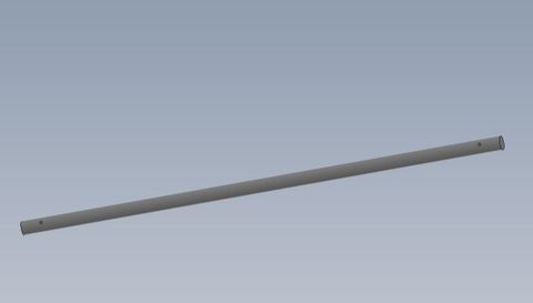 DM Cradle Axle, MS drilled and zinc-plated
