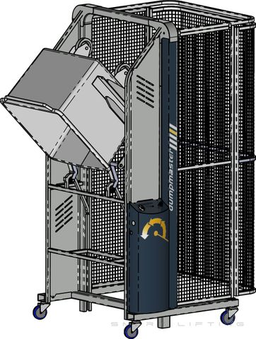 DM0700D-B // Dumpmaster 700mm bin lifter for 200L-300L Eurobins, 24V/20Ah battery