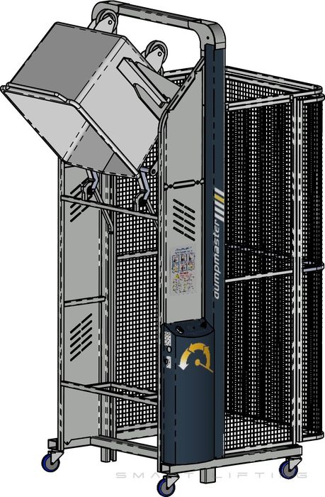 DM1800D-B // Dumpmaster 1800mm bin lifter for 200L-300L Eurobins, 24V/20Ah battery