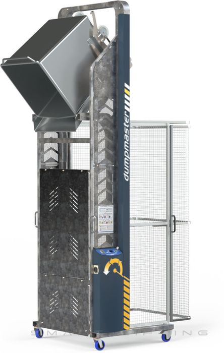 DM2100D-B // Dumpmaster 2100mm bin lifter for 200L-300L Eurobins, 24V/20Ah battery