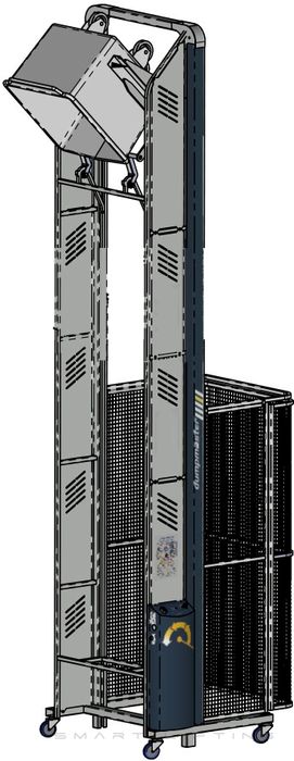 DM4200D-B // Dumpmaster 4200mm bin lifter for 200L-300L Eurobins, 24V/20Ah battery