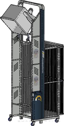 DM2400D-3 // Dumpmaster 2400mm bin lifter for 200L-300L Eurobins, 400V 3-ph mains