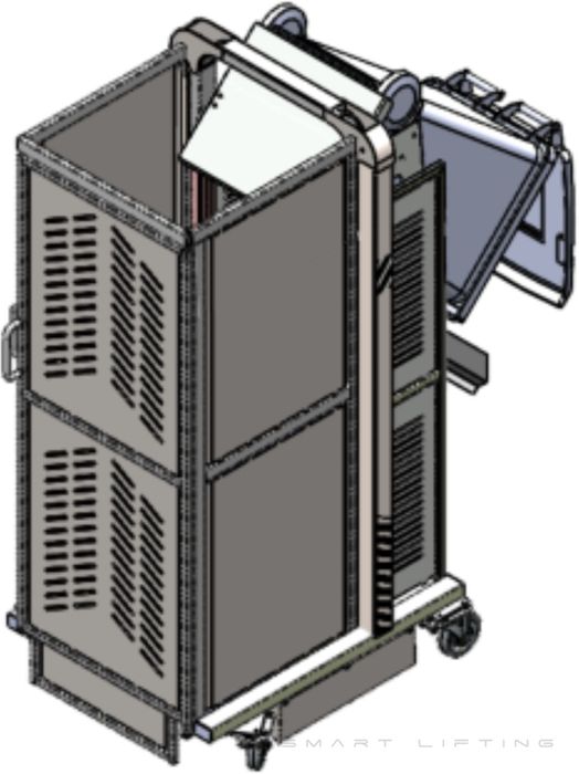 DMS0700-B // Dumpmaster SS 700mm bin lifter for 80L-240L wheelie bins, 24V/20Ah battery