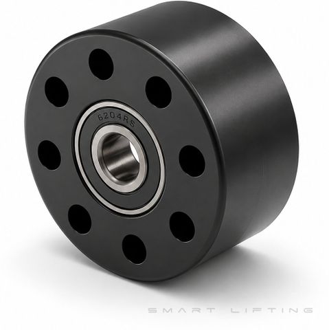 Load Wheel, 100x48mm, black nylon