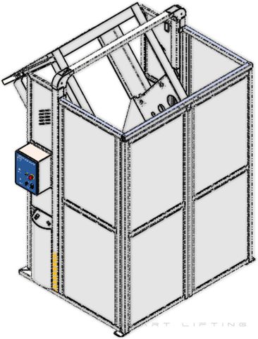 MDS0900M-B // MegaDumper SS 900mm bin lifter for ~1000x1200mm bulk bins, 24V/40Ah battery