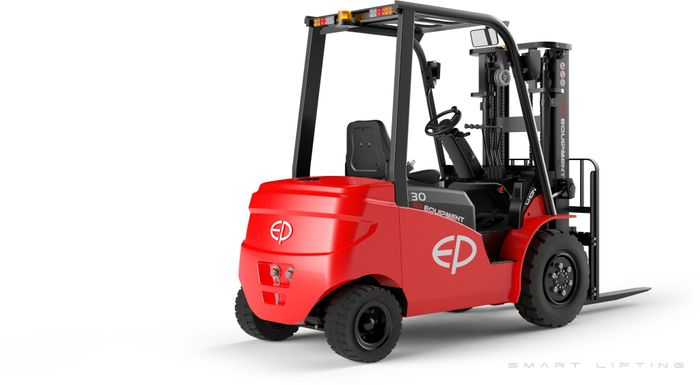 EFL303-4800 // MID 3.0t yard forklift with 16.4kWh LFP battery and 4.8m triplex container mast