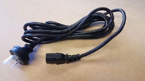 Charging Lead, 3m long, 10A 3-core 1.0mm black, IEC Type-I male to IEC C13 (NZ/AU/CN/AR)