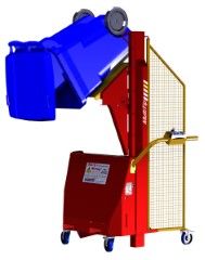 MT1200C-B // Multi-Tip 1200mm bin lifter for 60-360L wheelie bins, 24V/20Ah battery