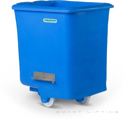 FB300I-B // Flurobin 300L Blue, insulated PE, flat face