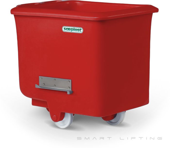 FB200I-R // Flurobin 200L Red, insulated PE, flat face