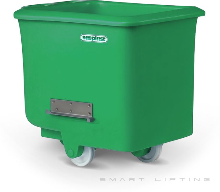 FB200I-G // Flurobin 200L Green, insulated PE, flat face