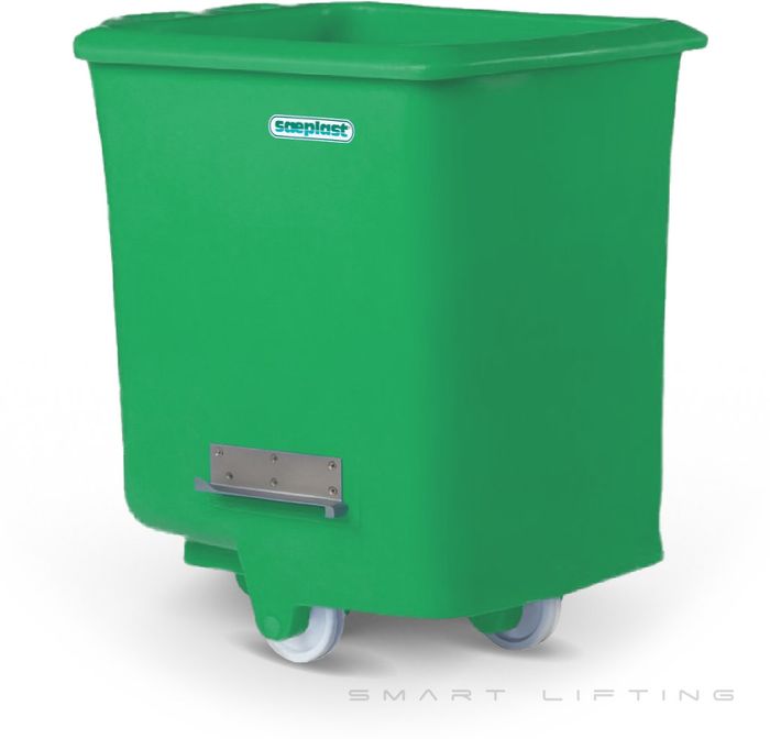 FB300I-G // Flurobin 300L Green, insulated PE, flat face