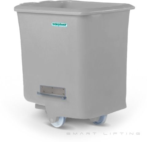 FB300I-W // Flurobin 300L White, insulated PE, flat face