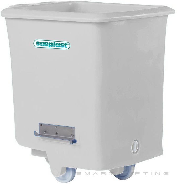 FB300I-W // Flurobin 300L insulated meat cart, white PE/PUR/PE, flat face