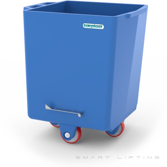 FB300-B // Flurobin 300L Blue, triple-layer PE, bevel face