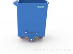 FB300-B // Flurobin 300L meat cart, blue PE/PE/PE, bevel face