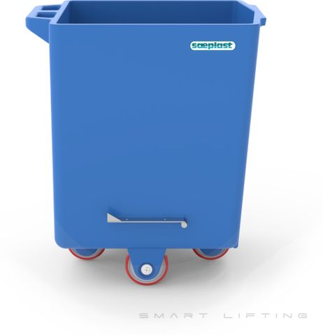 FB300-B // Flurobin 300L Blue, triple-layer PE, bevel face