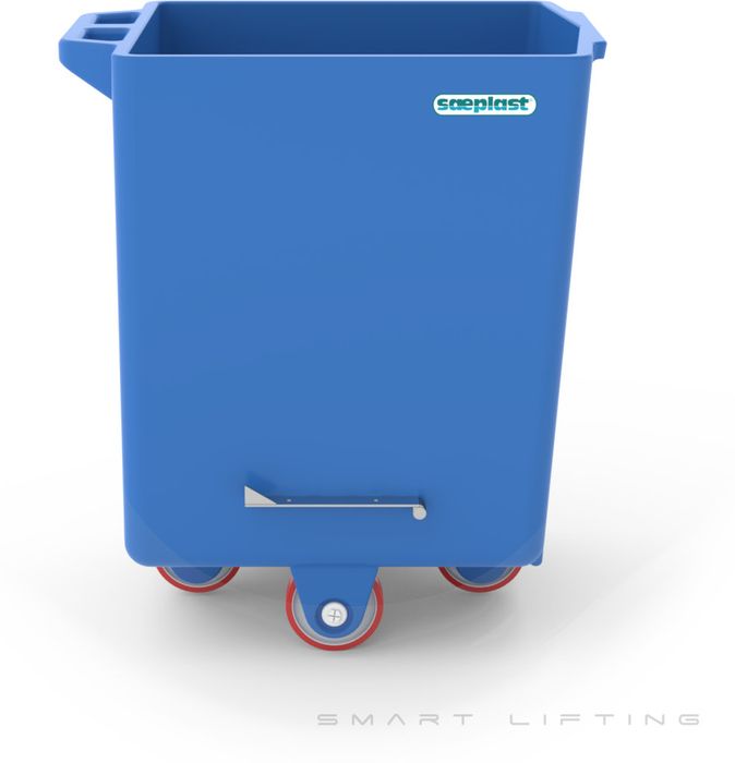 FB300-B // Flurobin 300L Blue, triple-layer PE, bevel face