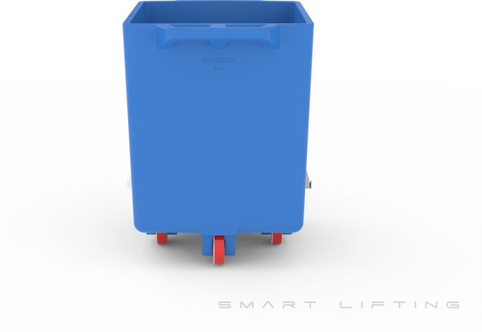 FB300-B // Flurobin 300L meat cart, blue PE/PE/PE, bevel face