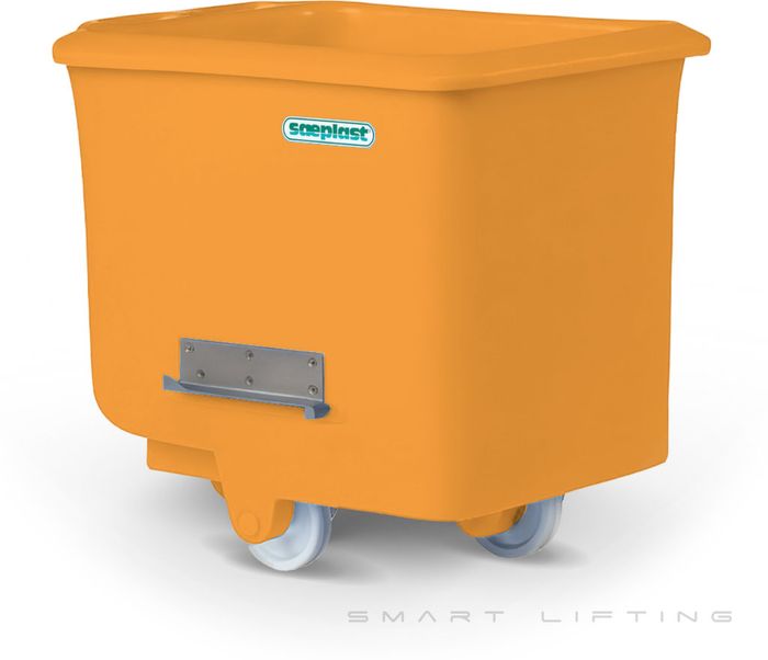 FB200I-O // Flurobin 200L Orange, insulated PE, flat face