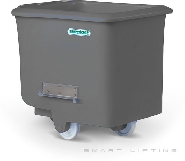 FB200I-S // Flurobin 200L Silver, insulated PE, flat face