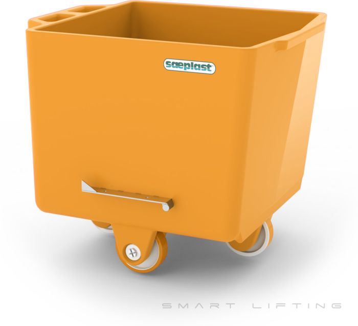 FB200-O // Flurobin 200L Orange, triple-layer PE, bevel face