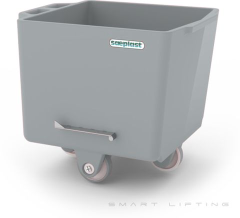 FB200-S // Flurobin 200L Silver, triple-layer PE, bevel face