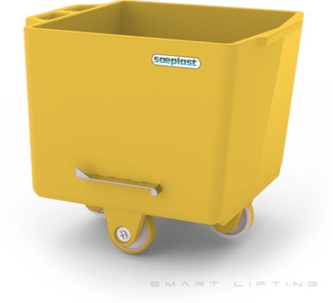 FB200-Y // Flurobin 200L Yellow, triple-layer PE, bevel face