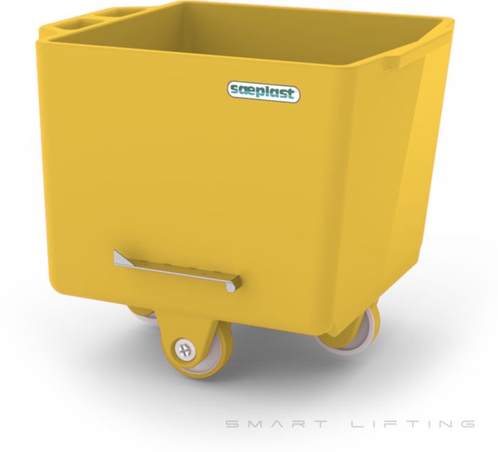 FB200-Y // Flurobin 200L Yellow, triple-layer PE, bevel face