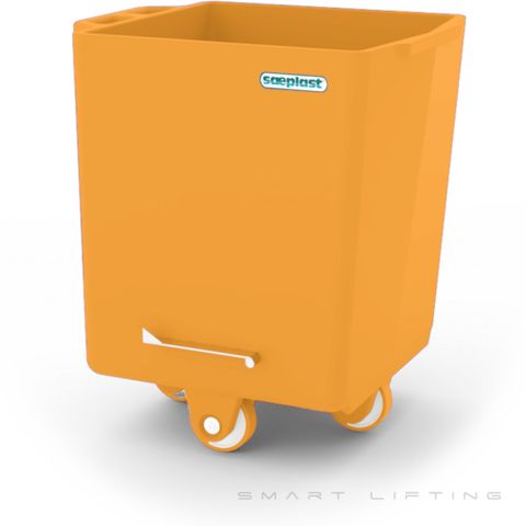 FB300-O // Flurobin 300L Orange, triple-layer PE, bevel face