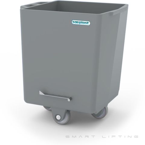 FB300-S // Flurobin 300L Silver, triple-layer PE, bevel face