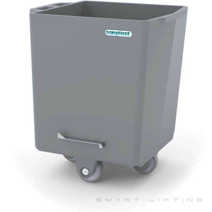 FB300-S // Flurobin 300L Silver, triple-layer PE, bevel face