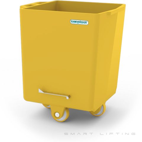 FB300-Y // Flurobin 300L Yellow, triple-layer PE, bevel face