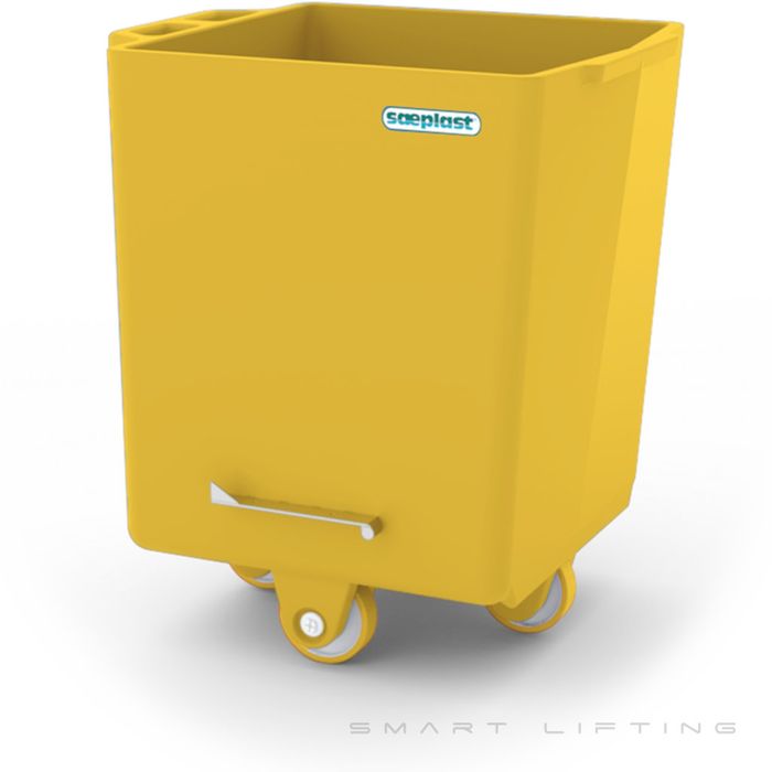 FB300-Y // Flurobin 300L Yellow, triple-layer PE, bevel face