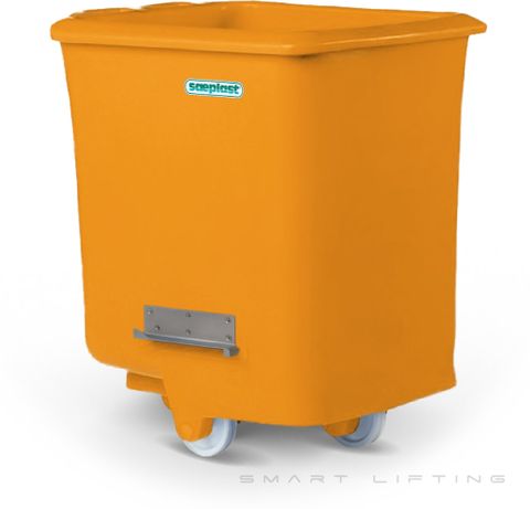FB300I-O // Flurobin 300L Orange, insulated PE, flat face