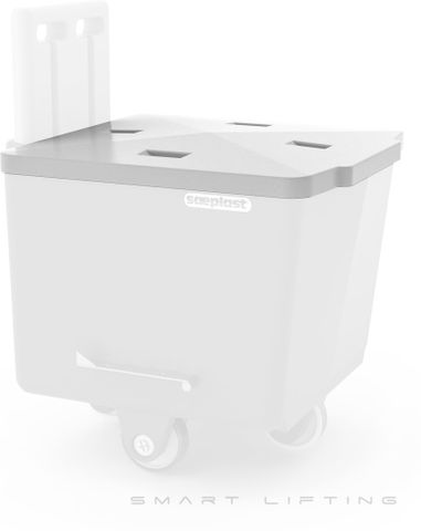 FBLID-W // Flurobin Lid, white PE, close-fit