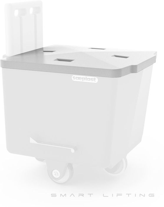 FBLID-W // Flurobin Lid, white PE, close-fit