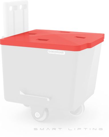 FBLID-R // Flurobin Lid, red PE, close-fit